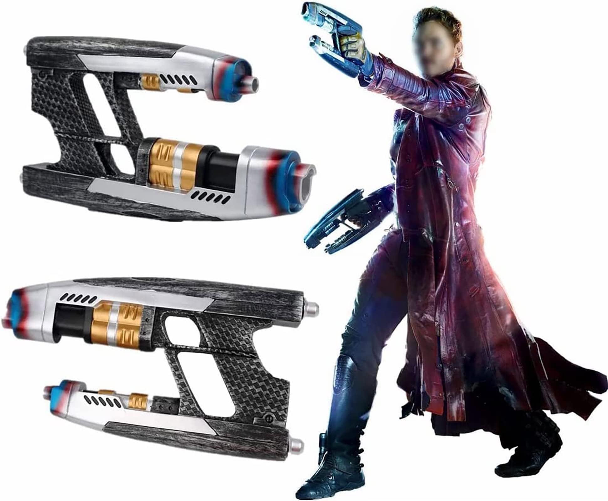 SINSEN Star Lord Blaster Prop Replica Cosplay Pistol Infinity War Weapon Halloween Party Model Gun Collection Resin