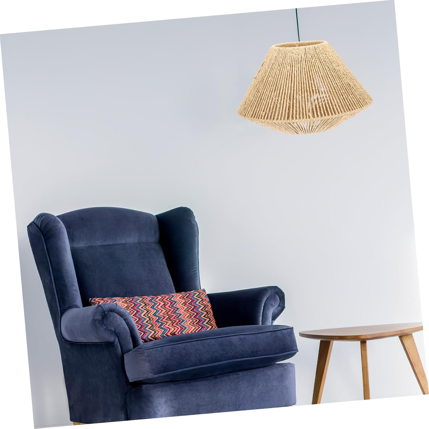 Artibetter Reversible Rattan Lampshade Replacement for Ceiling Lamp Rustic Wicker Light Cover for Bedroom