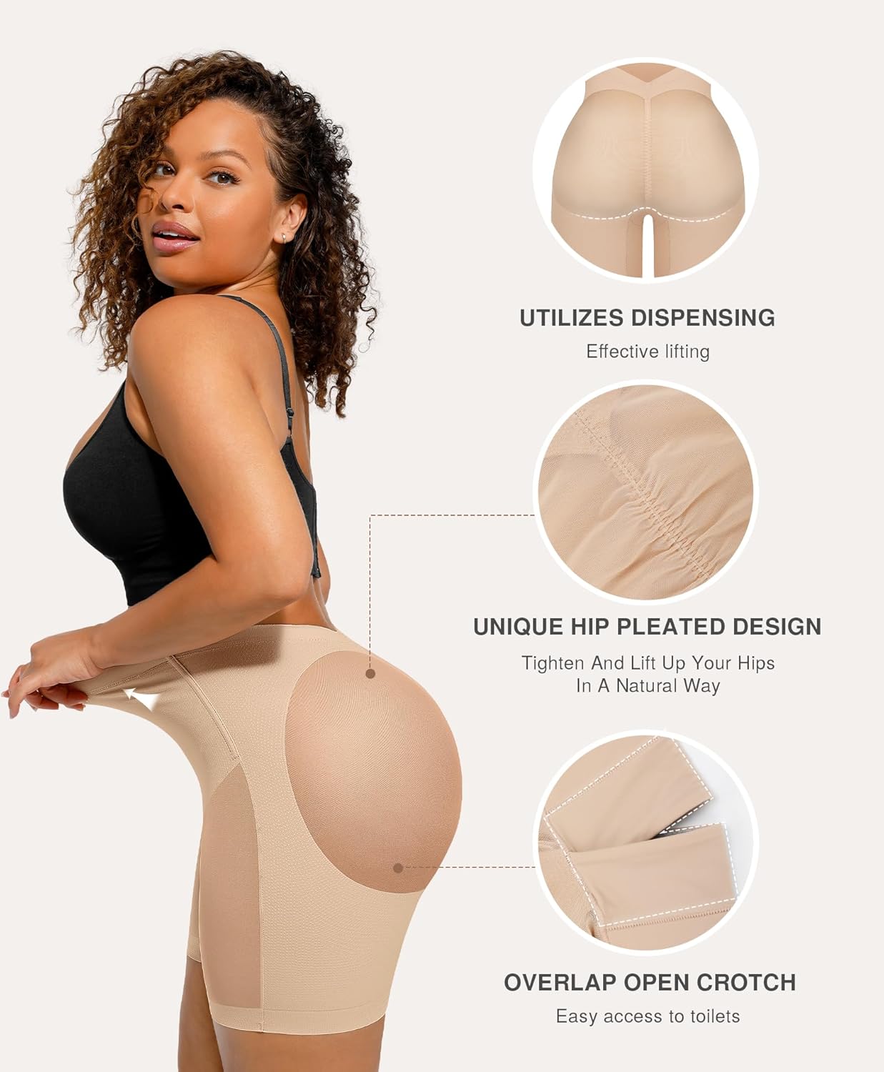 Lover-Beauty Low Back Shapewear Shorts for Women Tummy Control Butt Lifting Body Shaper Panties Underwear