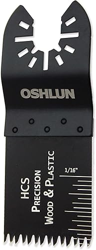 Miniatura 2 de Oshlun MMC-1003 1-13-Inch Precision Japan HCS Oscillating Tool Blade with Quick-Fit Arbor for Standard and Quick Change Tools, 3-Pack