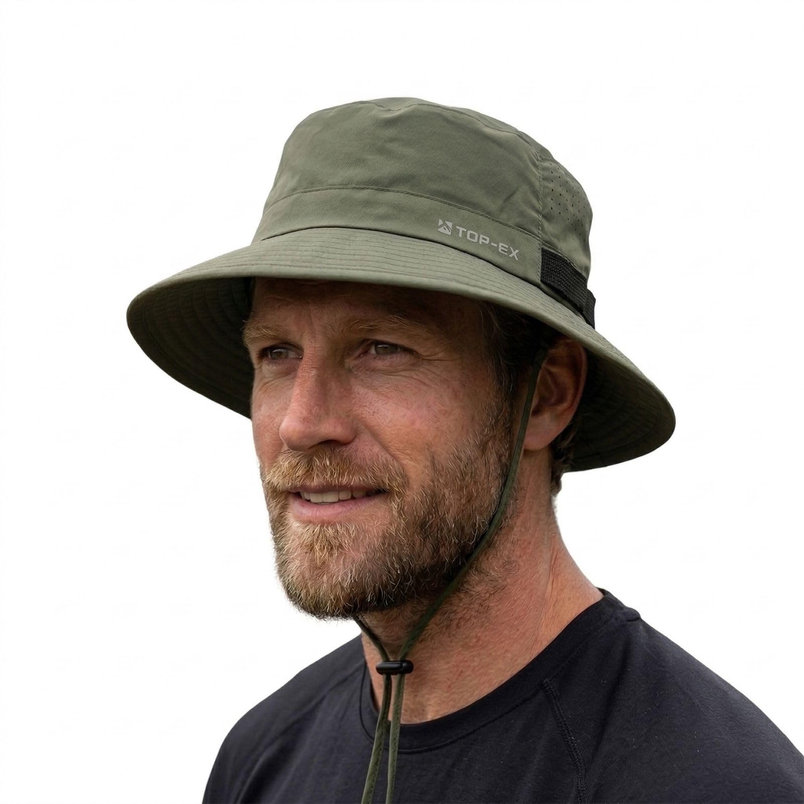 TOP-EX Sombrero de pescador refrescante para hombre, transpirable, protección UV, sombrero de sol para mujer, sombrero de verano al aire libre con ala ancha, sombrero de safari plegable