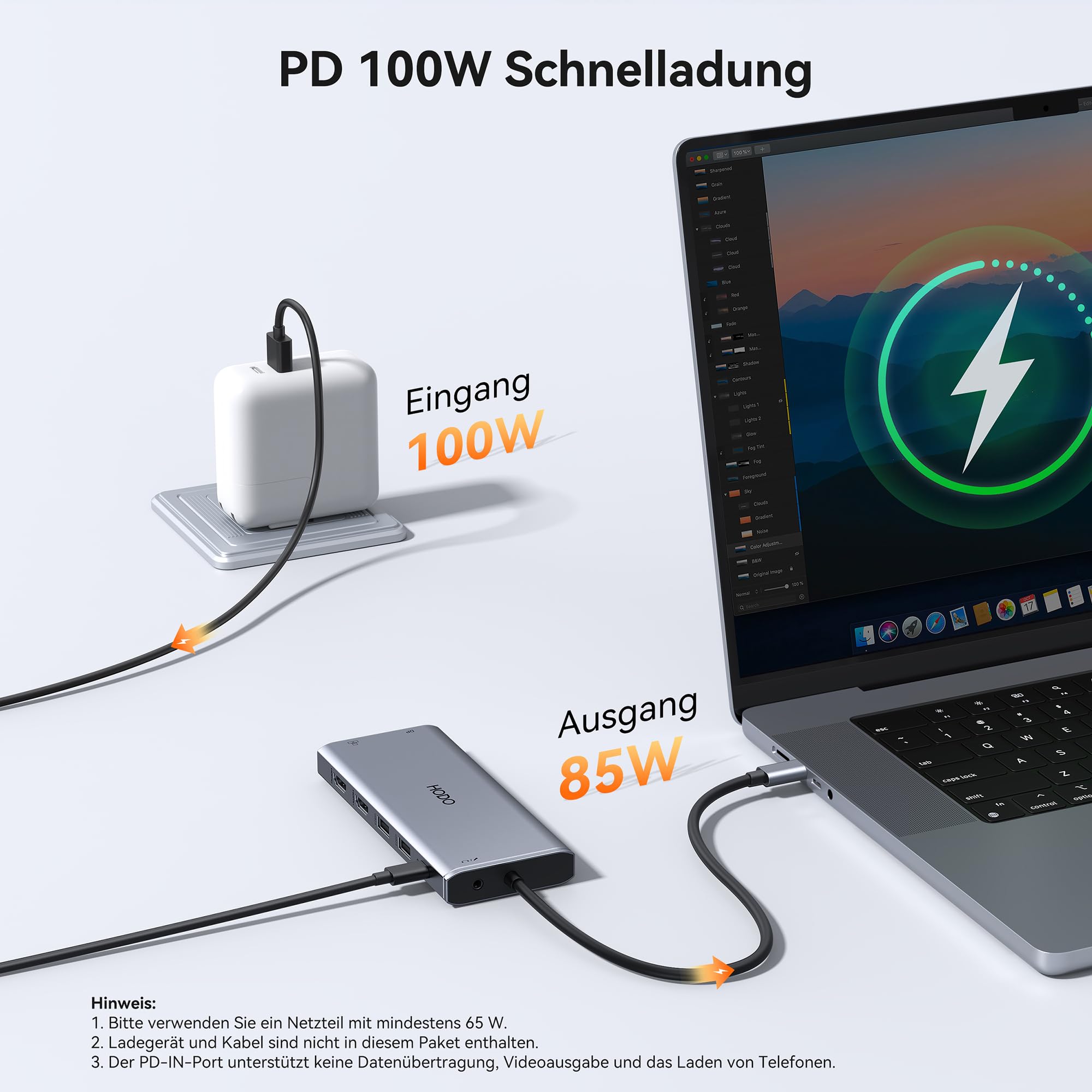 Dockingstation Laptop 2 Monitores, Docking Station USB C Hub Adapter 14 in 1 con Dual HDMI, 10 Gbps Data Port, DisplayPort, Ethernet, PD, USB, SD TF Kartensteckplatz, 3.5mm Audio