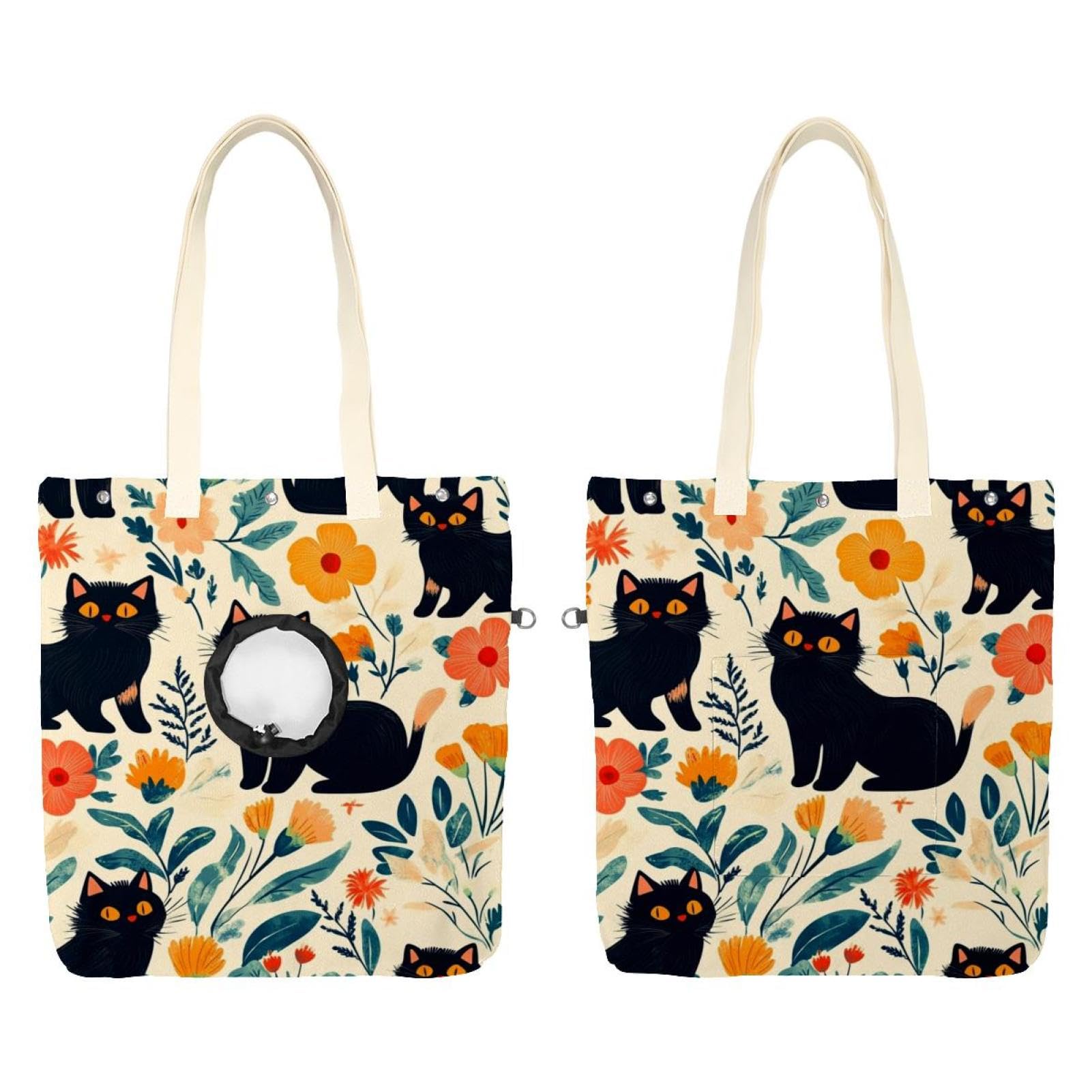 Sac de transport pour chaton et chiot avec bandoulière en toile