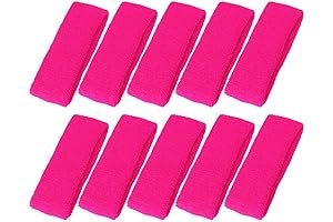Mallofusa ® 10 PCS Sports Basketball Pink Headbands