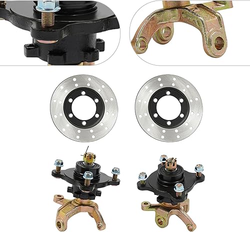 Miniatura 11 de Kit de rotores de disco de freno y eje de dirección de cubo de rueda delantera para vehículos todo terreno de 125 cc, 150 cc, 200 cc, 250 cc, todo