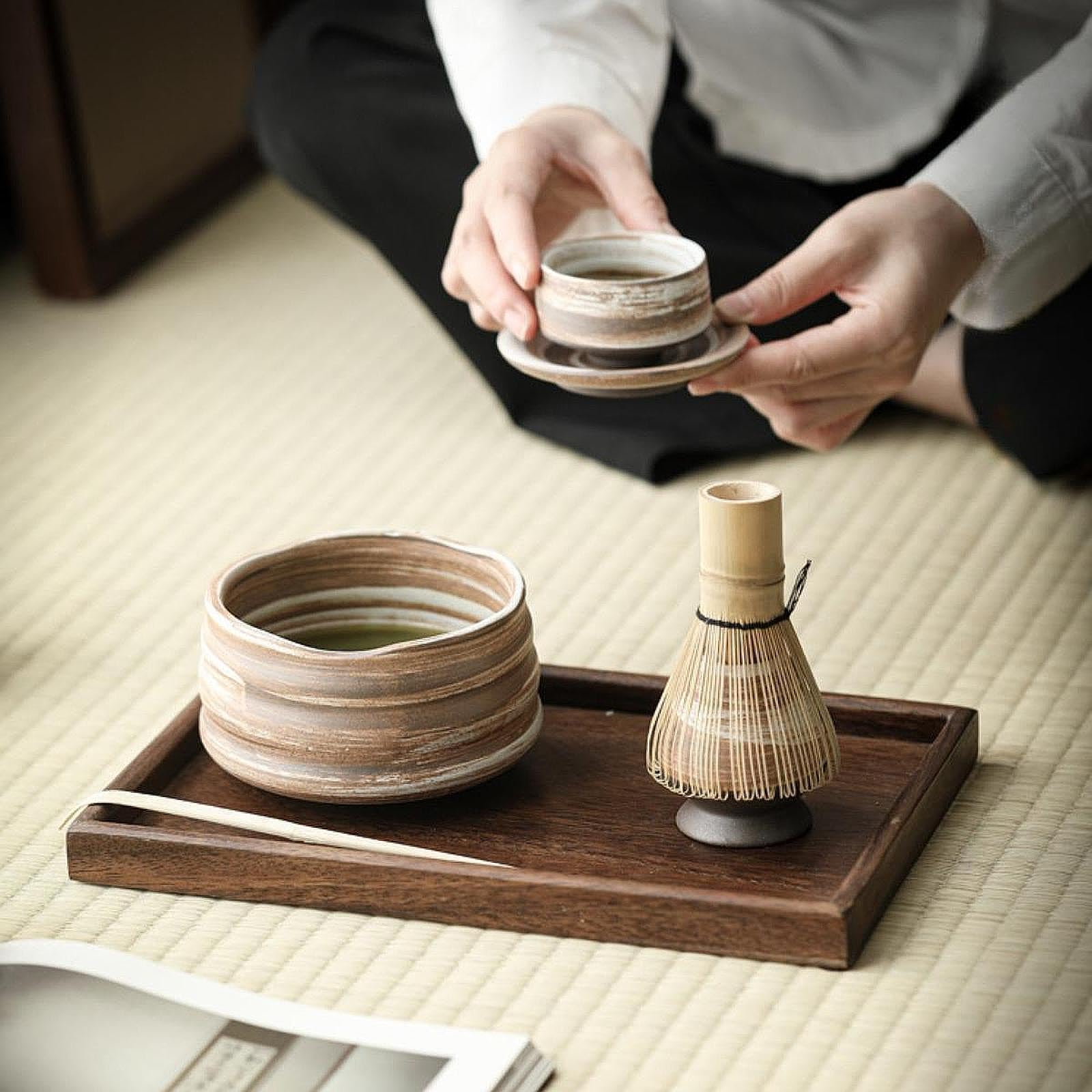 ATORSE™ Chinese Matcha Tea Ceremony Set Handmade Matcha Ceremony for Home Restaurant Style A|Home & Garden|Food & Beverages|Tea