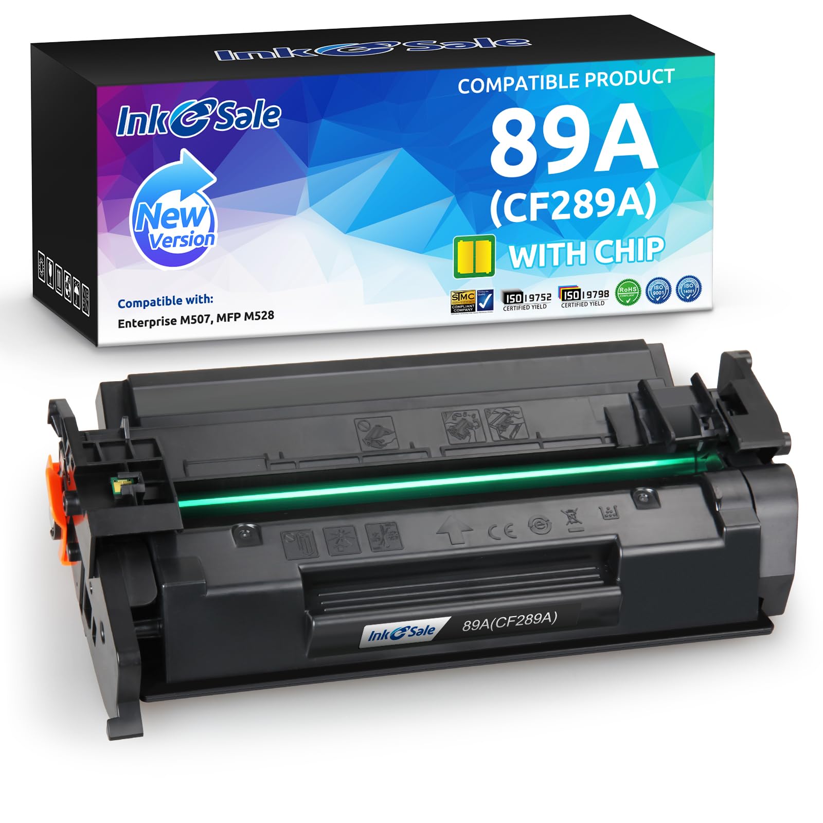 INK E-SALE 89A CF289A Toner Cartridge Compatible Replacement for HP 89A Toner Cartridge (with Chip) for HP Enterprise M507dn M507X M507dng MFP M528f