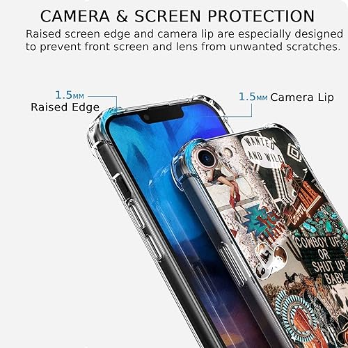 Miniatura 3 de Nsyosio Funda de TPU para iPhone 7, 8 y SE, diseño retro de vaquera vaquera, para hombres y mujeres, funda de TPU única y moderna para iPhone 78SE