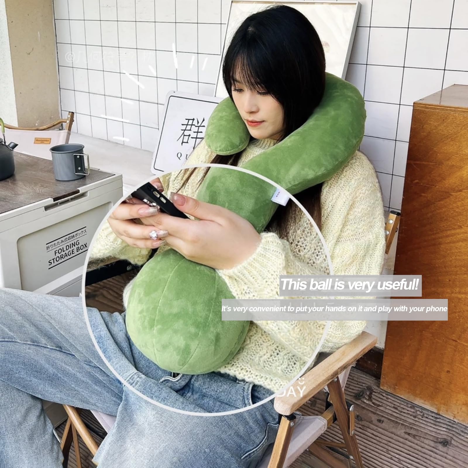 Cuscino da Viaggio Portatile con Punto Interrogativo Cuscini da Viaggio in Memory Foam Cuscini da Viaggio Ergonomici Cuscino di Supporto per Il Collo per Sonno sul Treno E in Ufficio