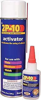 FastCap 2P-10 Super Glue Adhesive 2.25 oz Thick + 12 oz Activator Combo Pack