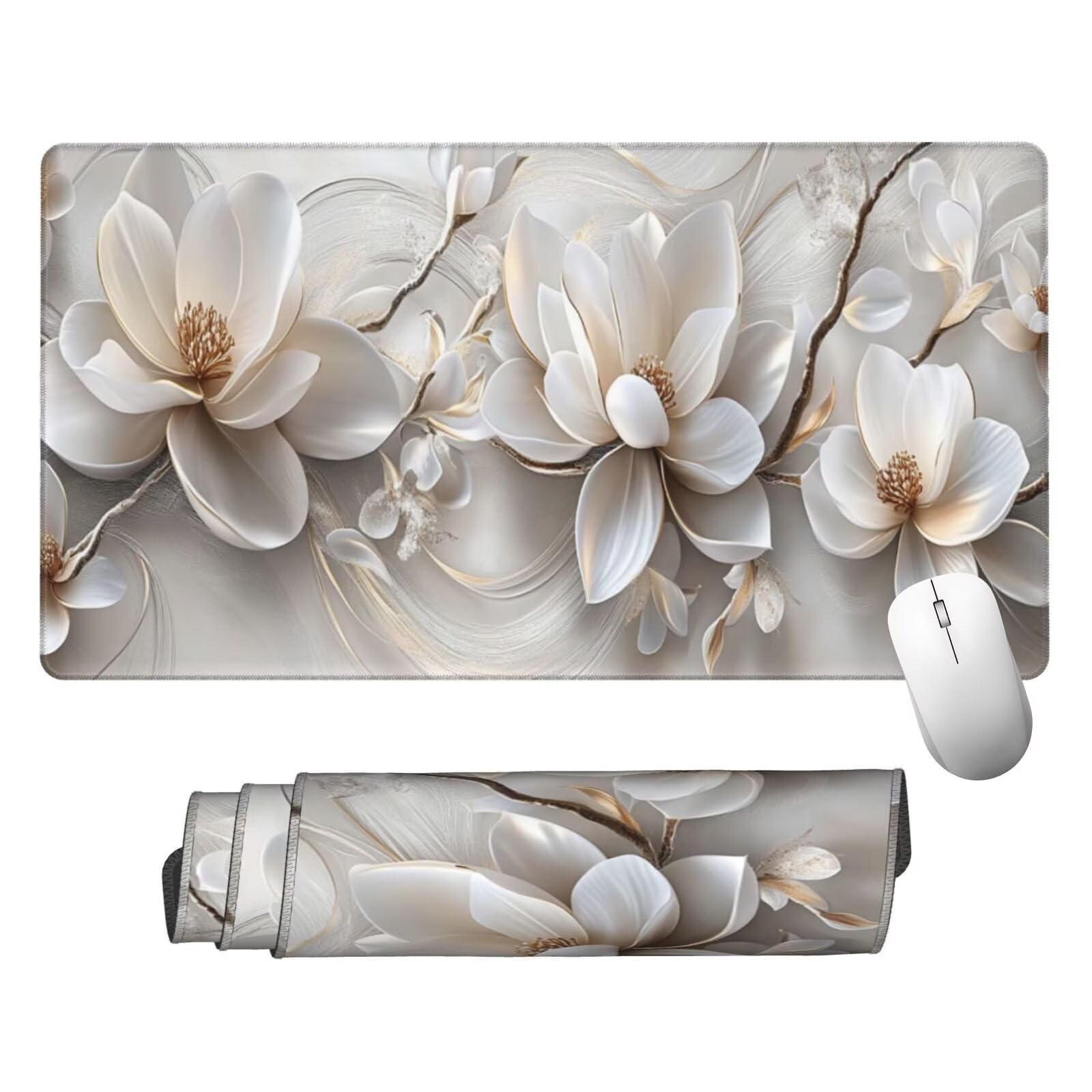 Podkładka pod mysz Lys XXL Dream mata na biurko 1600 x 800 x 3 mm zmywalna podkładka do gier na laptopa, z antypoślizgową gumową podkładką dla graczy, PC, pracowników biurowych Y1443
