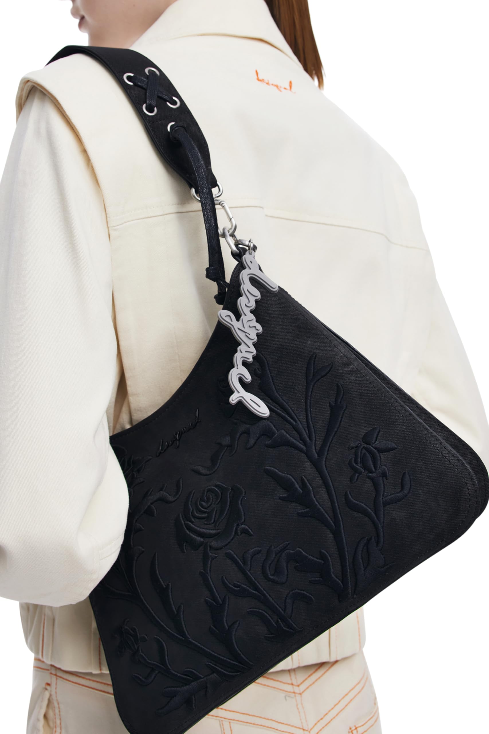 Desigual bolso bandolera bolso de hombro Romeo Floral Manaos 2.0 Crossbody Bag Black negro