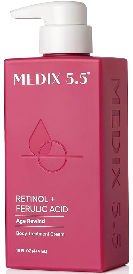 Medix Retinol Body Lotion - Firming Moisturizer for Crepey, Sagging, Sun Damaged Skin