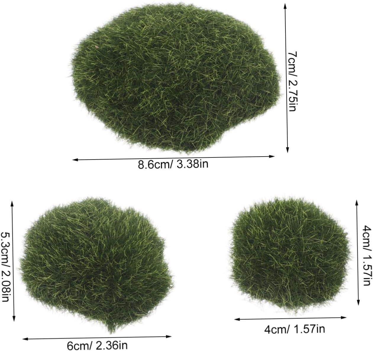 4pcs Artificial Moss Rocks for Indoor and Planters Decor, Realistic Green Faux Moss Stone Balls with Lasting Decorative Value and Low Maintenance, for Floral Arrangements and Craft