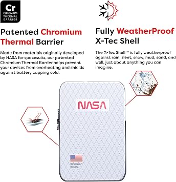 PHOOZY Orion Thermal Phone Pouch with NASA Insulation Technology - Insulated Case for Cold Weather Extends Battery Life 4X - Sauna Protector for Heat and Extreme Conditions - Space White