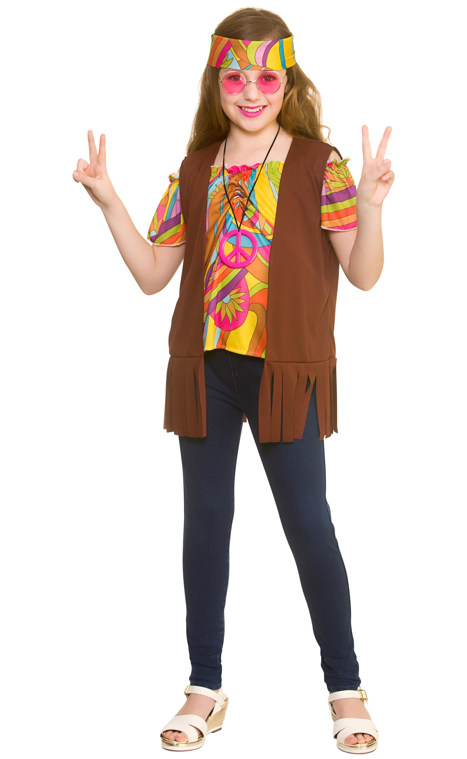 Wicked CostumesKids Girls Cool Hippie Set Groovy Fancy Dress Costume