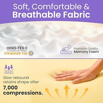 Comfortpad 2026 Butterfly Cervical Memory Foam Sleep Apnea Pillow | Pillows for Neck and Shoulder Pain | Oeko-Tex Certified | Ergonomic Side/Back/Stomach Sleeper | Pillow with Removable Cover