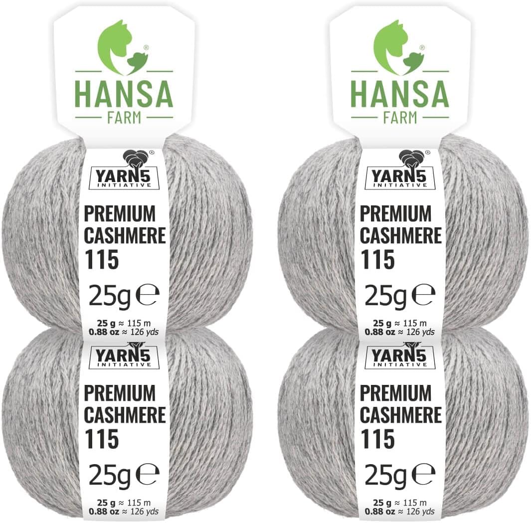 cashmere yarn in 12 colours (soft and scratchfree) 100g set (4 x 25g