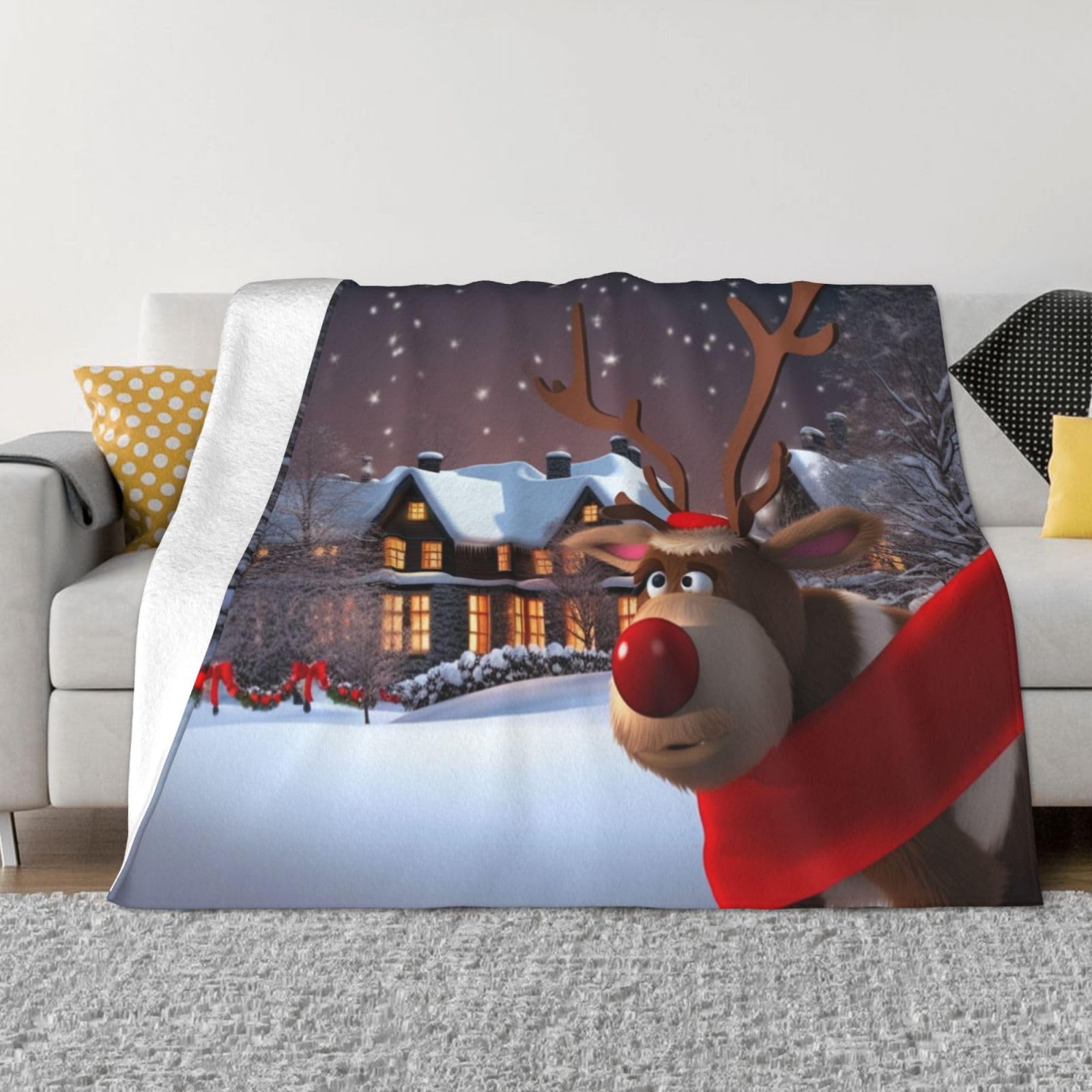 Couverture polaire douce contre le froid pour grand lit et chaise