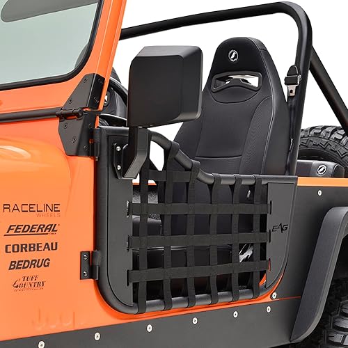 EAG Matrix - Puerta tubular con espejo de visión lateral para Wrangler CJ7 YJ 76-95