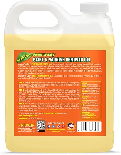 Miniatura 9 de Smart 'n Easy - Removedor de pintura y barniz  Tiras de múltiples capas de acrílico, látex, pinturas y barnices a base de aceite y agua  aroma