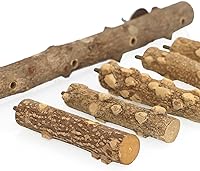 Vista 3 de Escalera para pájaros, jaula de perca, soporte de madera natural, juguete masticable para loros pequeños y medianos (M) (escalera de pájaro)