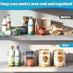 Clear Pantry Organizer Bins, Plastic Organizers & Storage Containers, Cabinet Organizer, Home Organization Must Haves for Kitchen, Laundry Room, Office, Closet & Freezer