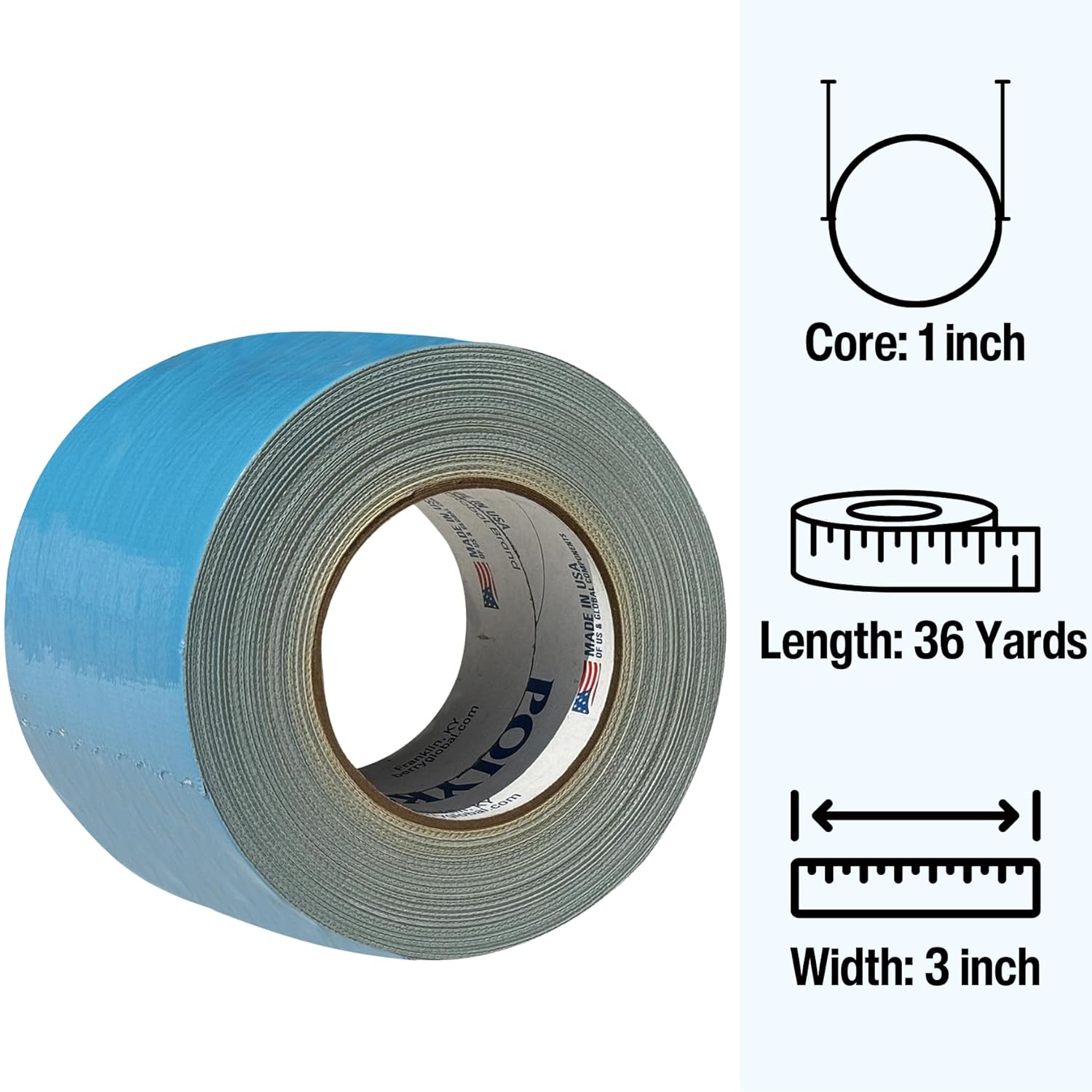 Polyken 105C/NAT236 Multi-Purpose Double Coated Carpet Tape, 36 yd. Length x 3" Width, Natural