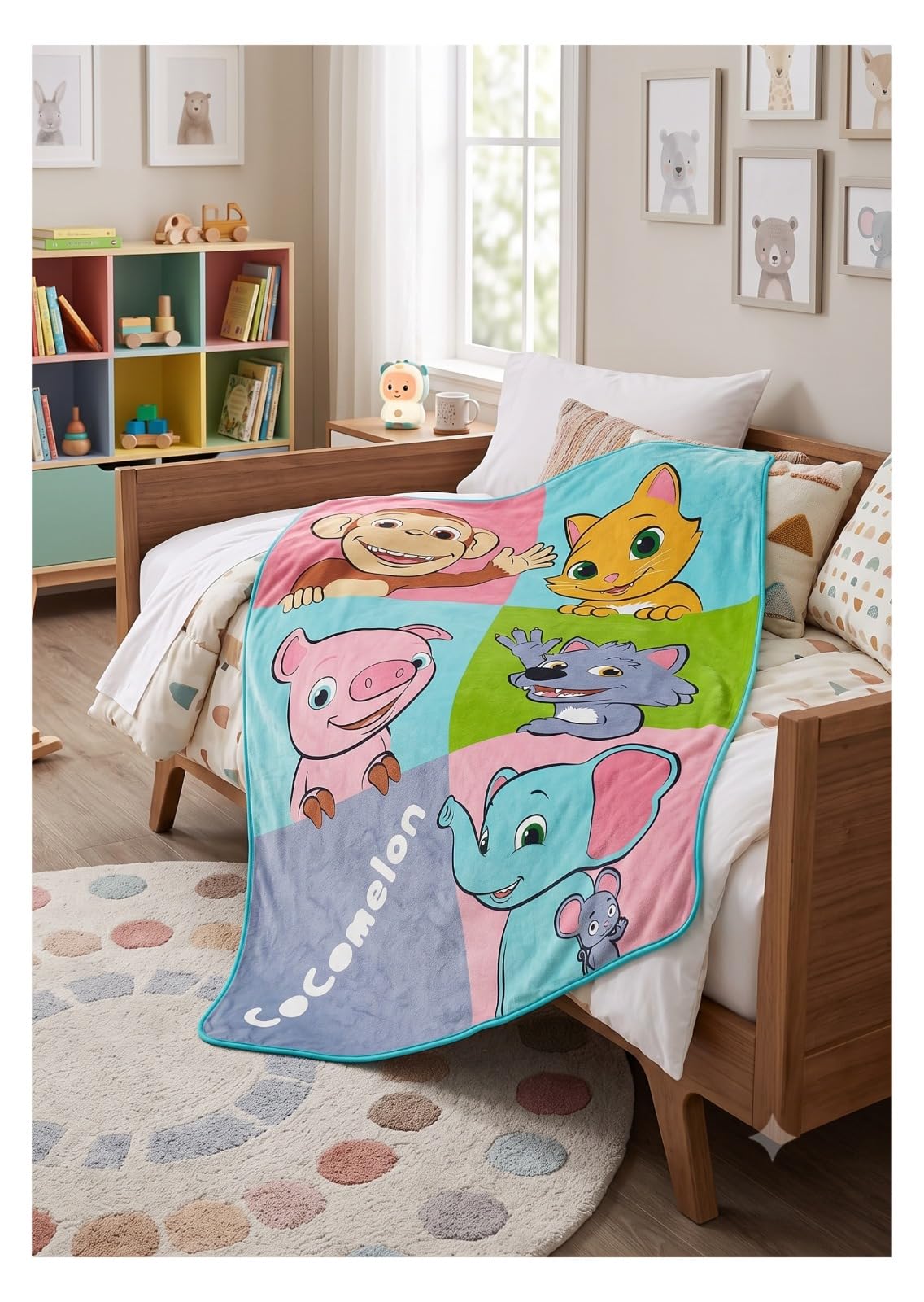 Title: Jay Franco Cocomelon Super Soft Plush Blanket, Colorful JJ Character Design, 100% Polyester, 60 x 90 Inches, Cozy Kids Throw Blanket for Bed, Couch &amp; Travel