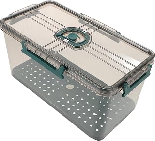 LABRIMP Contenedor de Alimentos para El Frigorífico Organizador de Pan Hermético para Despensa Caja de Almacenamiento de Pan Tostado con Dial de Sincronización Color Verde
