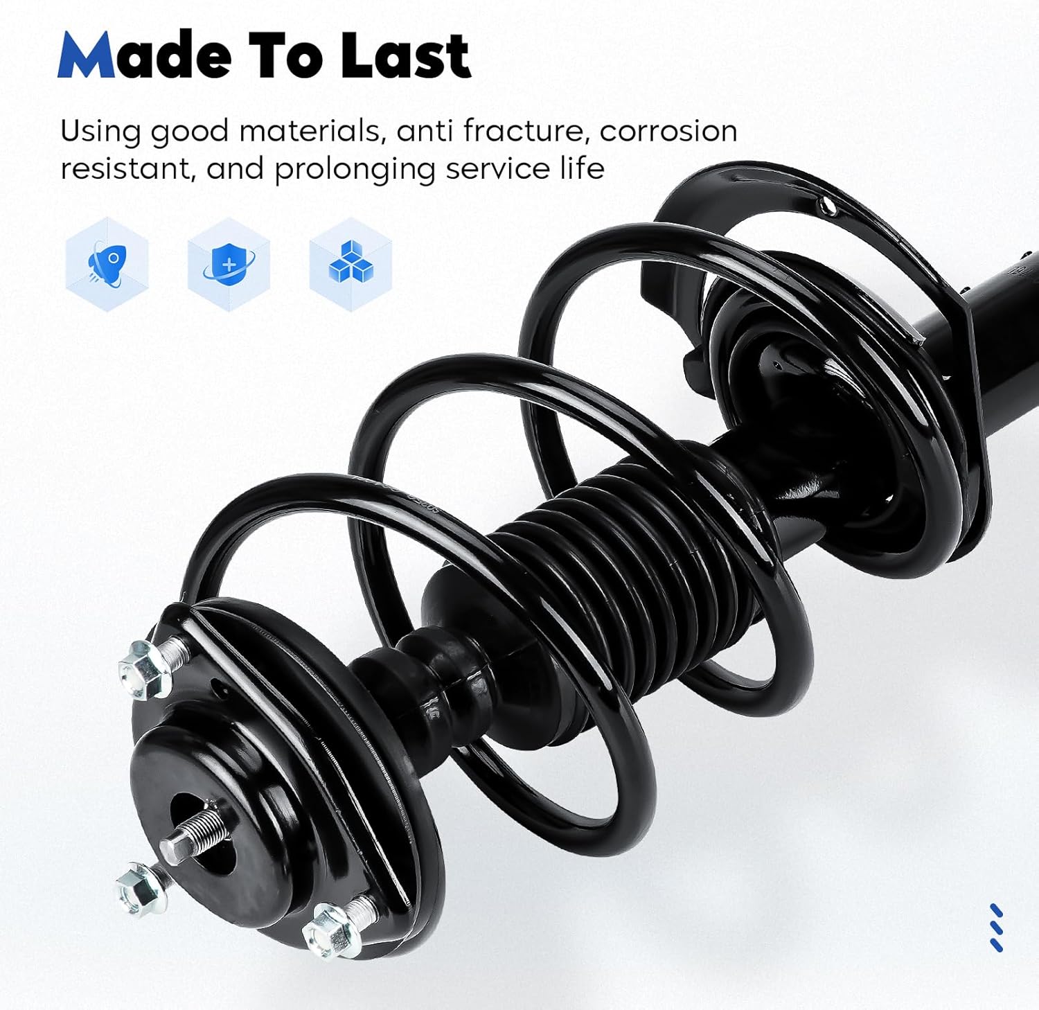 Front Complete Struts Assembly Fit for Dodge Caliber 2.0L L4 FWD (Exc. SRT-4) 2007-12, for Jeep Compass/Patriot FWD 4WD 2007-2010, Shock w/Coil Spring, Replace for 172367 172368, 2Pcs