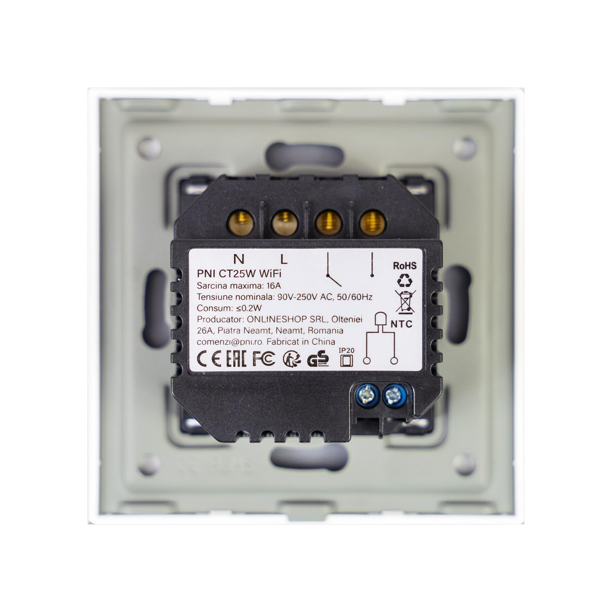 Inteligentny termostat PNI CT26W WiFi elektryczne ogrzewanie podłogowe lub grupa pompująca, czujnik podłogowy w zestawie, montaż wpuszczany, sterowanie z aplikacji Tuya Smart, codzienne programowanie,