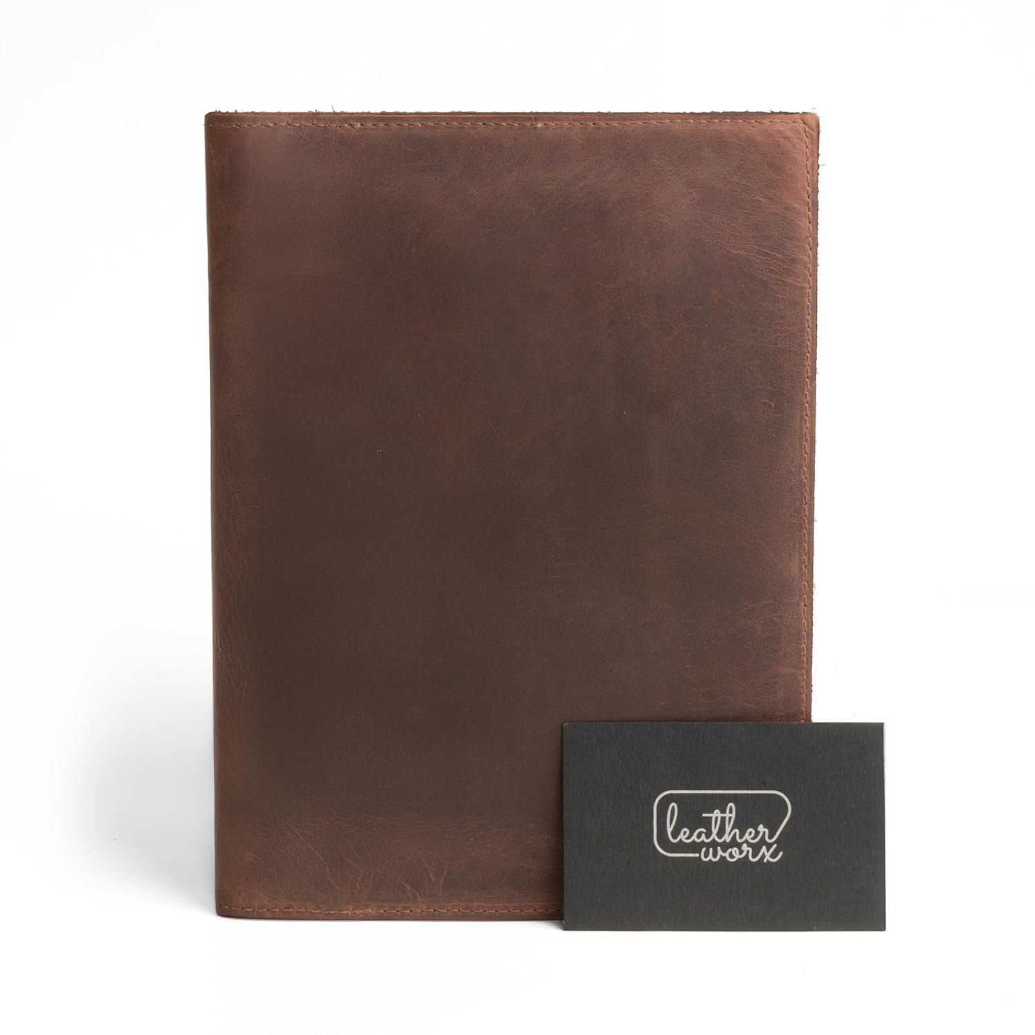 Leather Worx, Notepad Cover (5 x 8 In. Notepad Not Included) Sturdy, Durable Material Perfect for Storing Journal, Full Grain Leather, Handmade (Bourbon Brown)      Unknown Binding