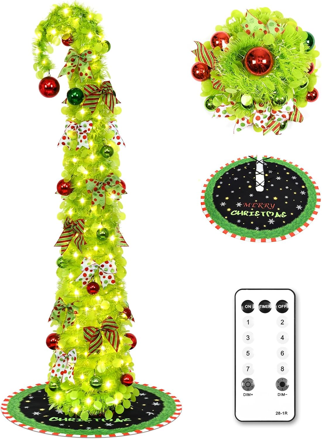 2 Pack Pop Up Christmas Tree with Lights