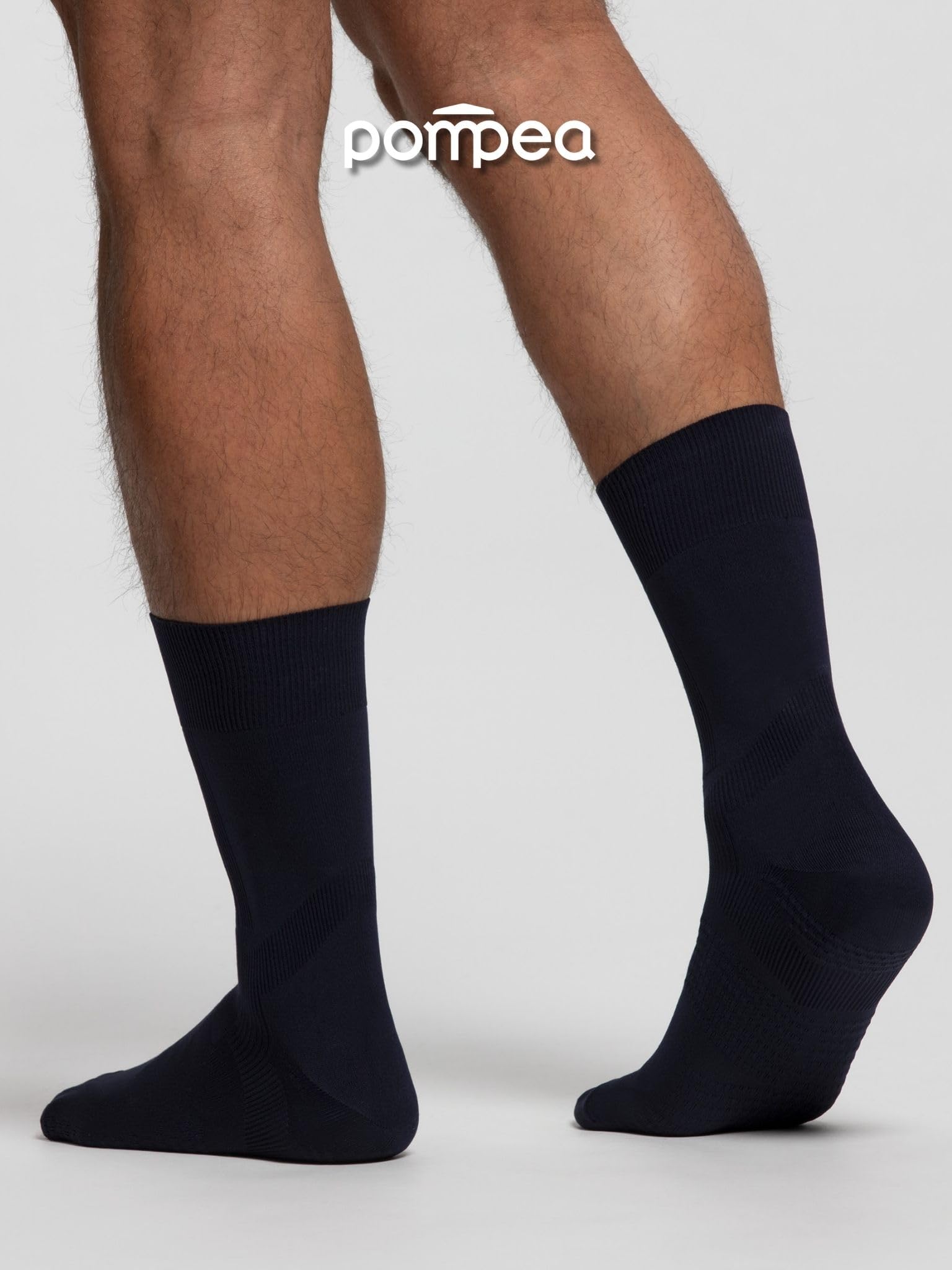 POMPEA 6 Paia Calze Uomo Corte Funzionali, Calzini Uomo con Cuscinetti Immagliati ed Effetto Grip, Resistenti e Comodi