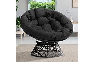 Bme 40" Ergonomic Wicker Papasan Chair: Comfort and Style for Any Space