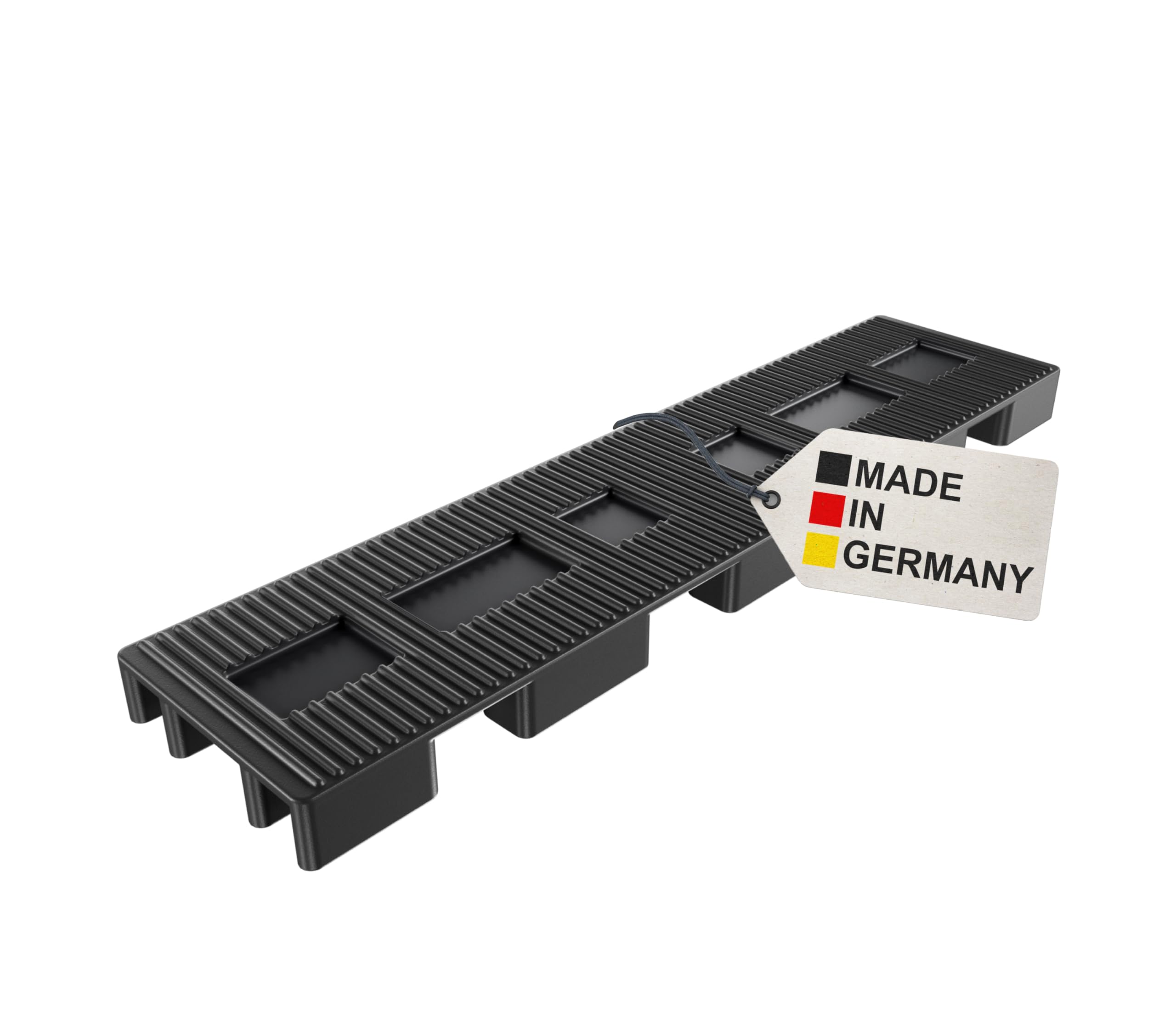 BAUHELD Profi Abstandshalter 100x30 x 6mm [50 Stück] - Universelle Unterlegplatten aus Kunststoff [Made in Germany] - Fenster-Verglasungsklötze Unterlegkeile mit intelligentem Belüftungssystem