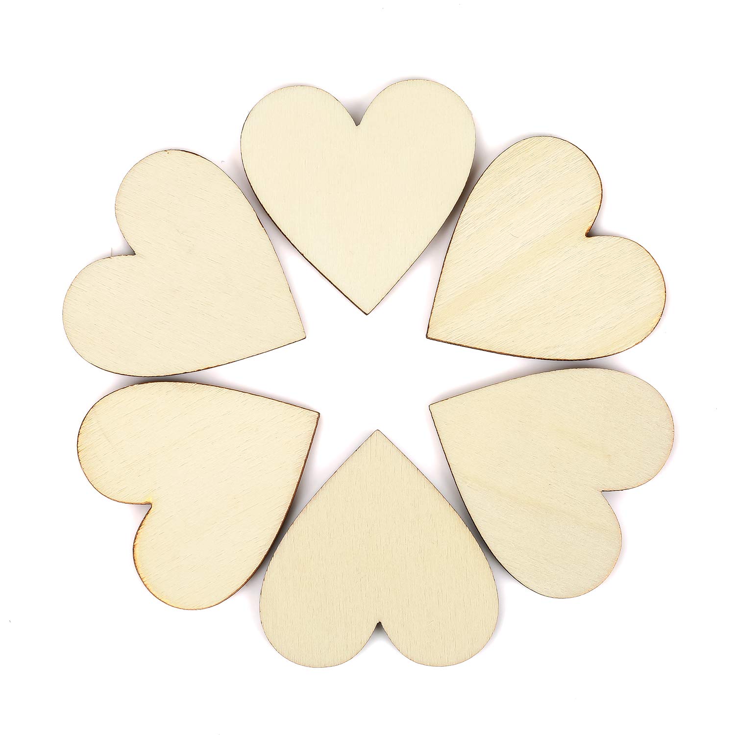 75 Cuori Di Legno Naturale 60mm - Non Verniciati, Per Fai Da Te, Decorazioni, Matrimoni E Natale - Foto 9