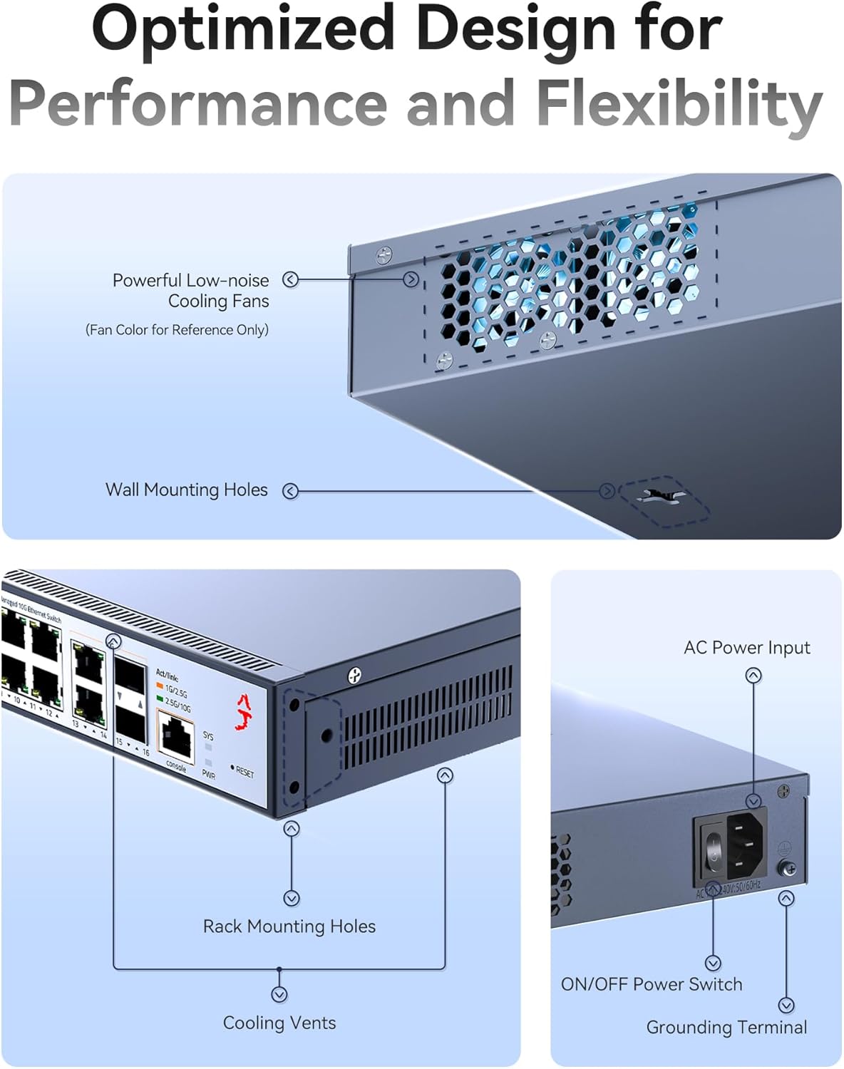 XikeStor switch optimized design for performance and flexibility