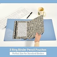 Vista 25 de Binder Pouch Purple Gold Shine Marble File Folder Sturdy Pencil Pouch for 3 Ring Binder Clear Window Office Desk Supplies Case Memento Holder with