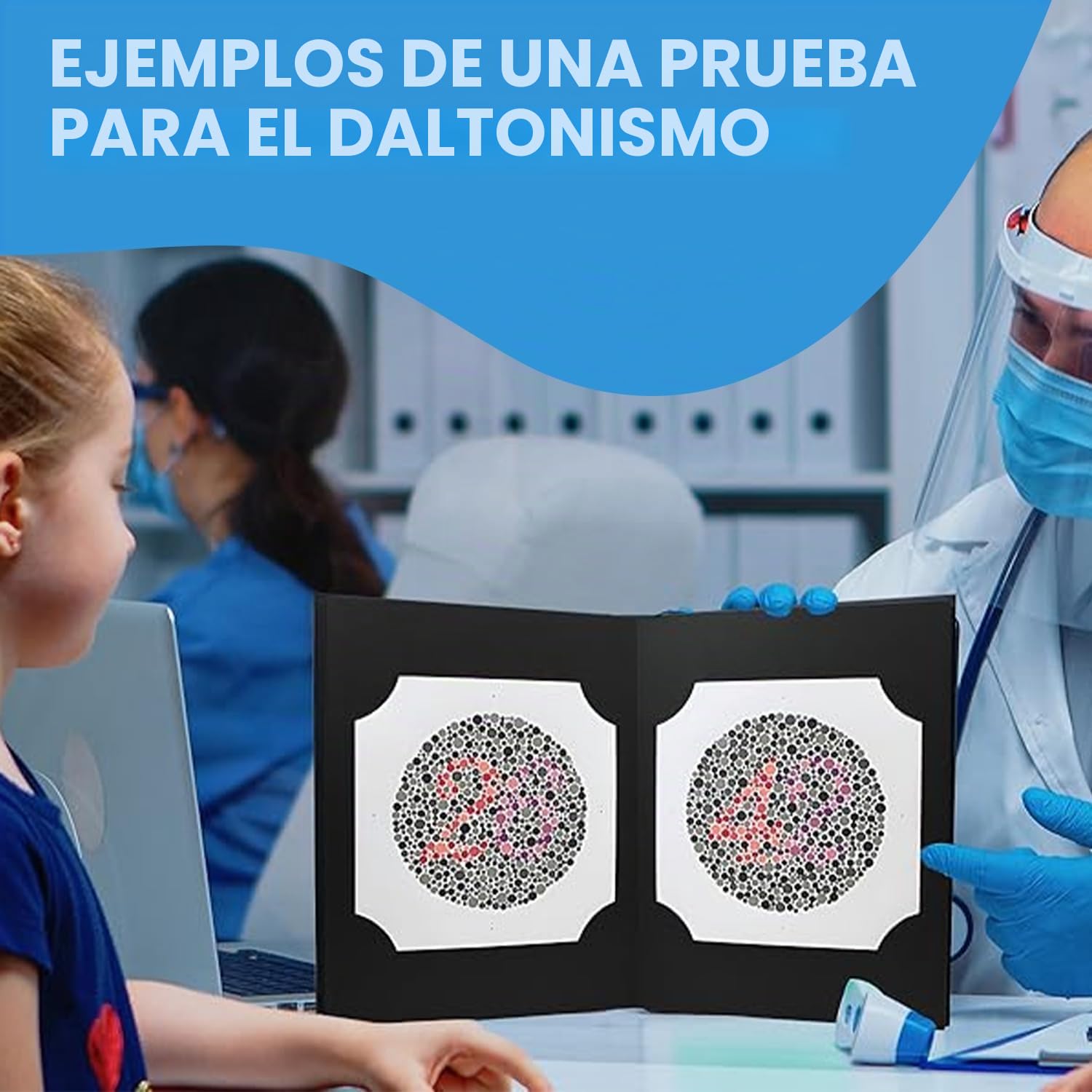 Ishihara tabla de prueba libros para color deficiencia 38 platos última edición con usar Manual y un ojo occluder.