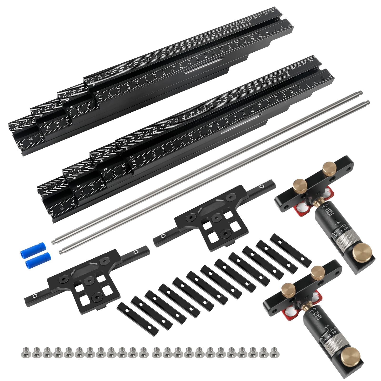 Track Saw Parallel Guide System Fit For Festool, Fit For Makita, Fit For Triton, Precision Woodworking Cutting Auxiliary Tools With Mirco Adjustable