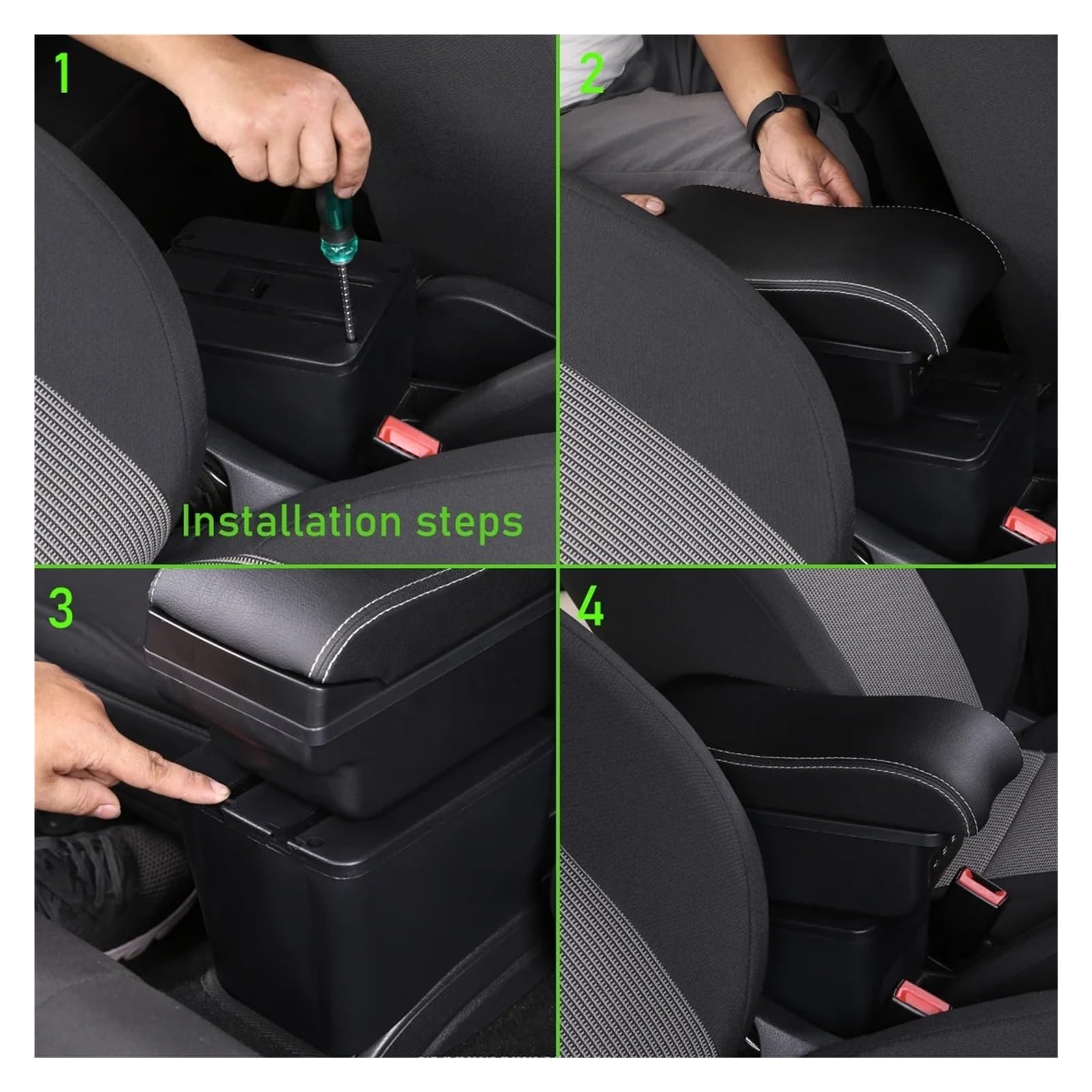 Universales Reacondicionamiento Almacenamiento Caja Reposabrazos Coche