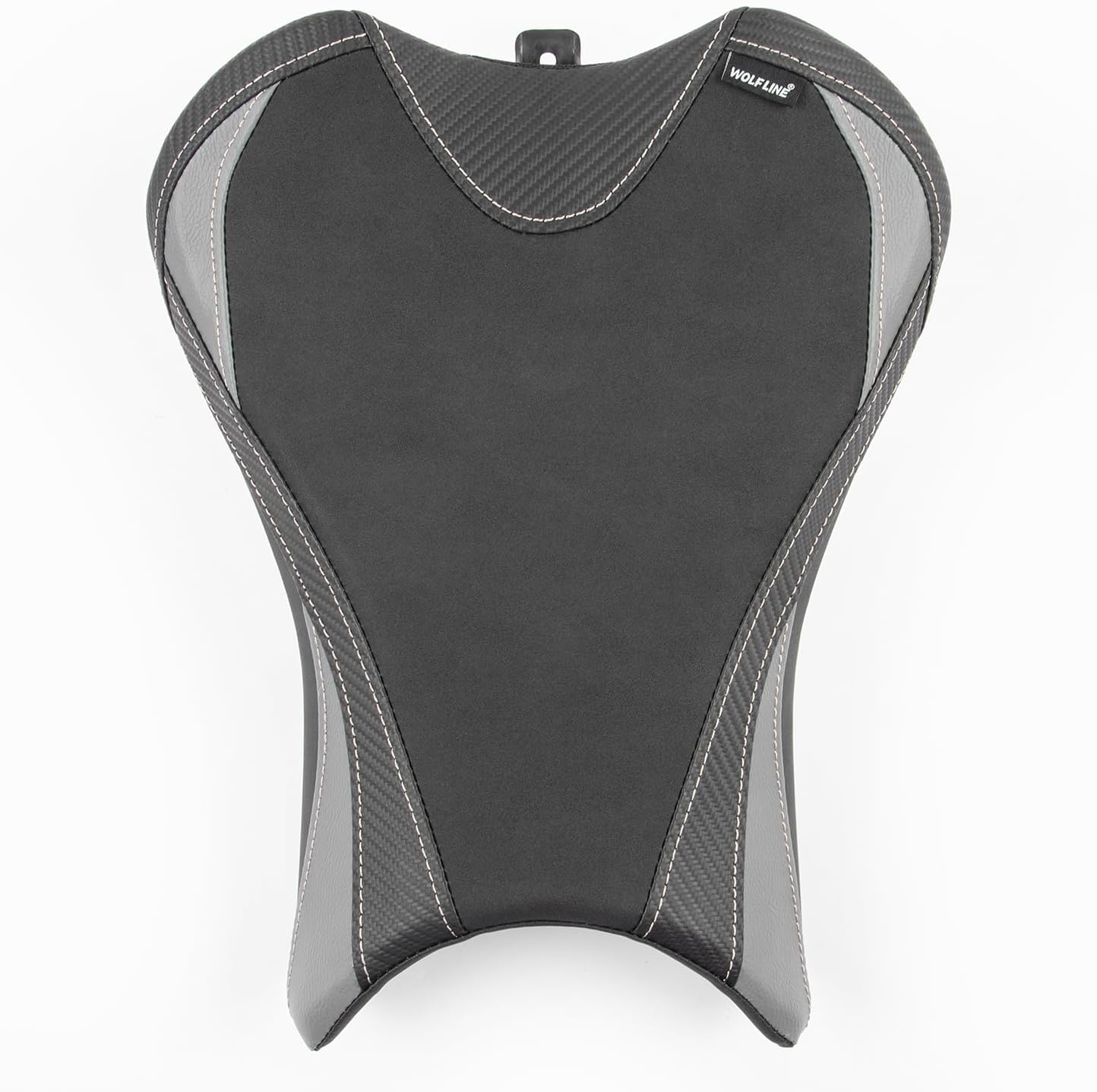 Motorcycle Leather Front Driver Saddle Seat Cushion Pad Set fit for Street Triple 765 765S 765R 2019 2020 2021 2022 Pressure Relief Soft Rider Pillion, Gray