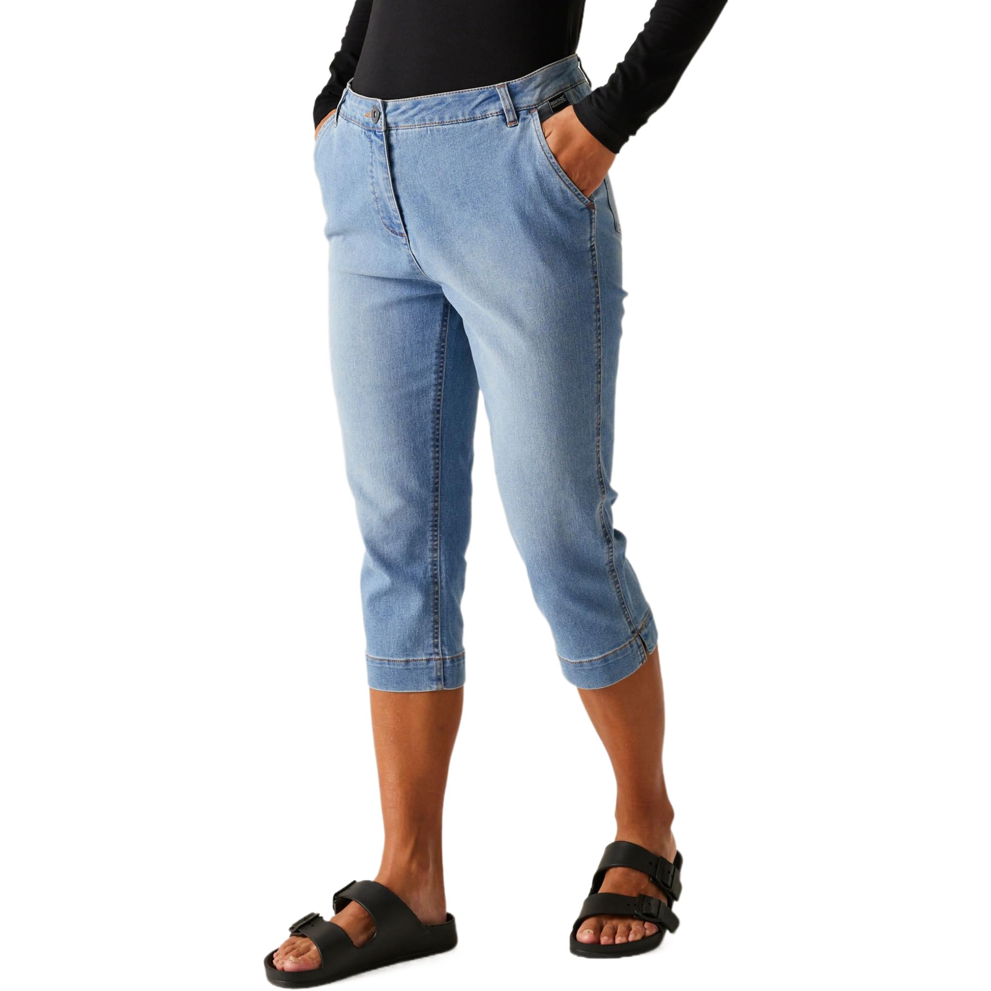 Regatta Women's Bayletta Capri Trousers in Mid Blue | Size: 18