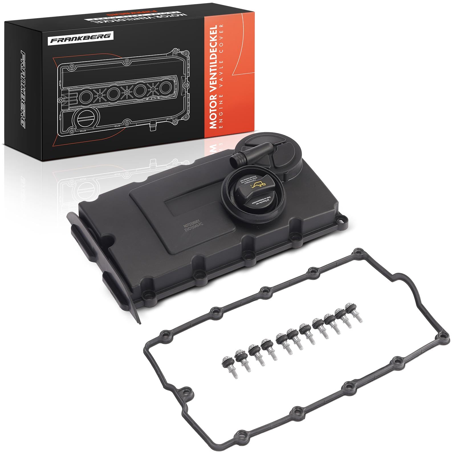 Frankberg Tapa de culata Tapa de válvulas Diesel Compatible con A3 8P1 2.0L T.o.u.r.a.n 1T1 1T2 2.0L Golf V 1K1 2.0L P.a.s.s.a.t Variante 3C5 2.0L Outlandel II CWW 2.0L Replace# 03G103469R