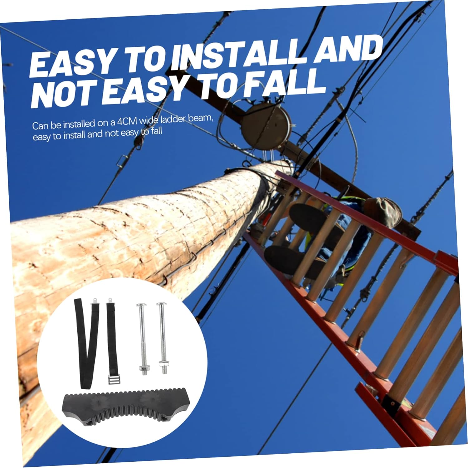 1 Set Ladder Stabilizer Pad for Extension Ladder Anti-Slip Washer Included