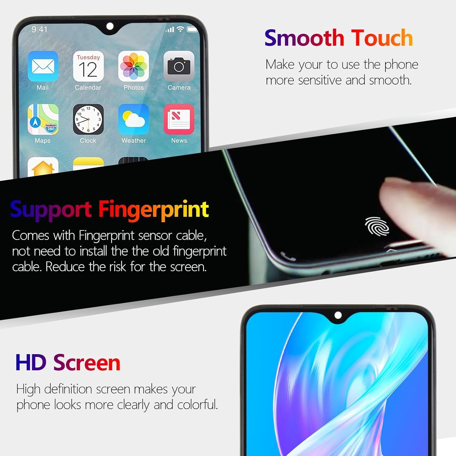 OLED for Samsung Galaxy S21 Plus Screen Replacement for Galaxy S21 + Plus +5G G996U LCD Display Touch Screen Digitizer Assembly Replacement with Tools (Support Fingerprint with Frame)