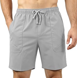 Mens Athletic Shorts with Pockets Lightweight Workout Shorts Quick Dry Basketball Shorts for Gym Running Golf Sports