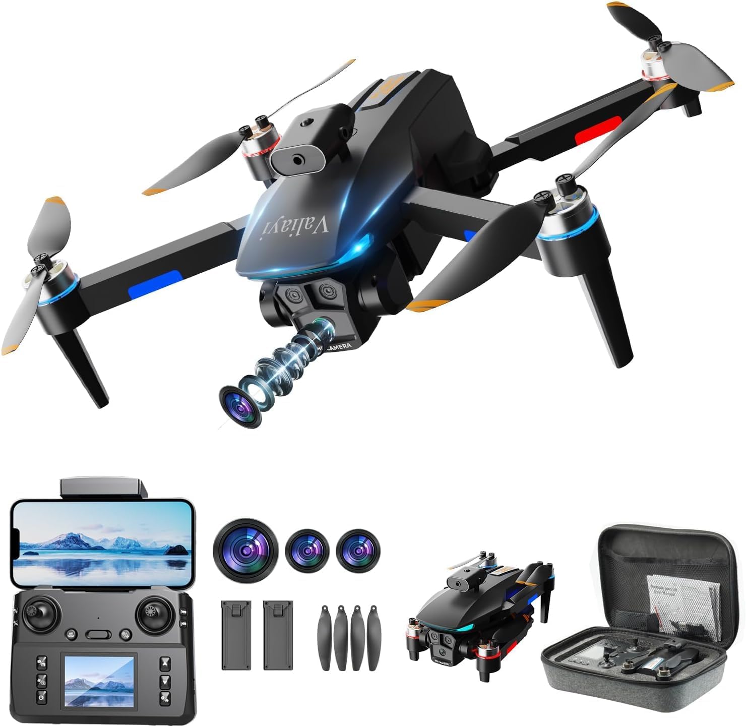 Drone with Camera for Beginners,Mini Drone with Brushless Motor,2 Batteries,One Key Take Off/Land,360 Flips, Waypoint Fly, Altitude Hold,Foldable Drone for Adults Drone with Camera for Beginners,Mini Drone with Brushless Motor,2 Batteries,One Key Take Off/Land,360 Flips, Waypoint Fly, Altitude Hold,Foldable Drone for Adults